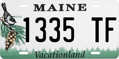 ME license plate 1335TF