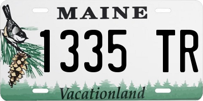 ME license plate 1335TR