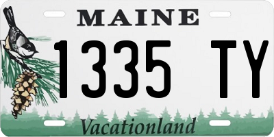 ME license plate 1335TY