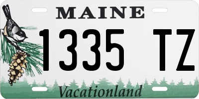 ME license plate 1335TZ