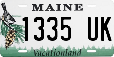 ME license plate 1335UK