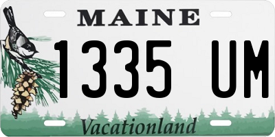 ME license plate 1335UM