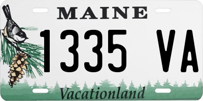 ME license plate 1335VA