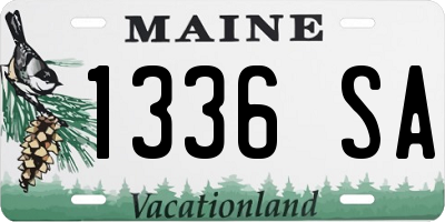 ME license plate 1336SA