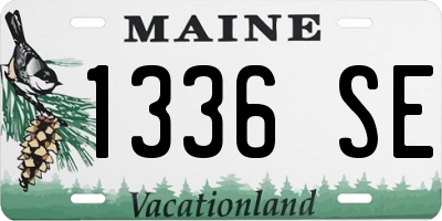 ME license plate 1336SE