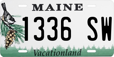 ME license plate 1336SW