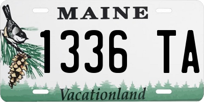 ME license plate 1336TA