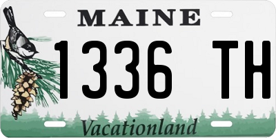 ME license plate 1336TH