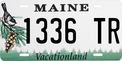 ME license plate 1336TR