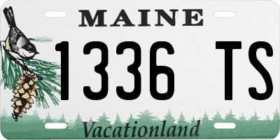 ME license plate 1336TS