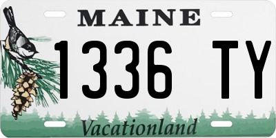 ME license plate 1336TY