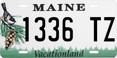 ME license plate 1336TZ