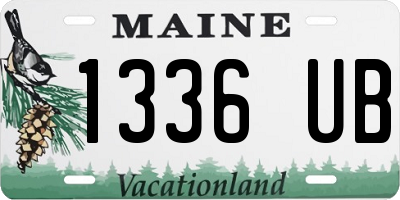 ME license plate 1336UB