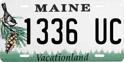 ME license plate 1336UC