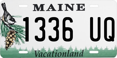 ME license plate 1336UQ