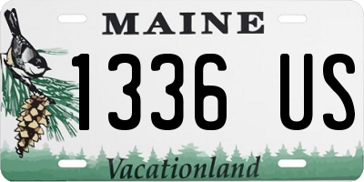 ME license plate 1336US