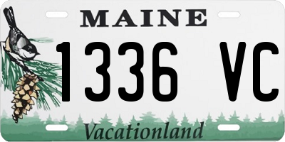 ME license plate 1336VC