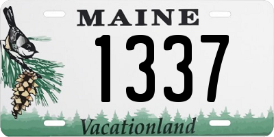 ME license plate 1337