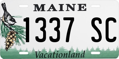 ME license plate 1337SC