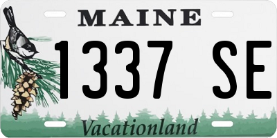 ME license plate 1337SE