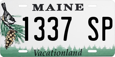 ME license plate 1337SP