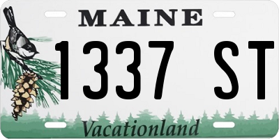 ME license plate 1337ST