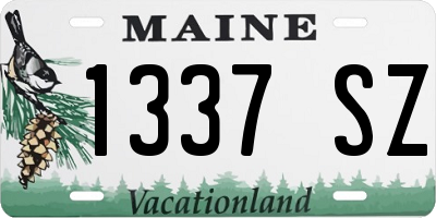 ME license plate 1337SZ