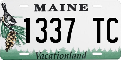 ME license plate 1337TC