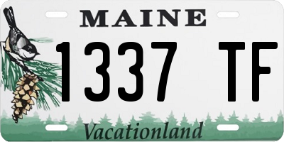 ME license plate 1337TF