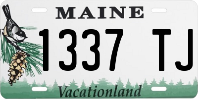 ME license plate 1337TJ