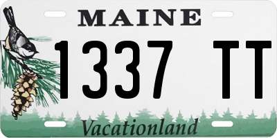 ME license plate 1337TT