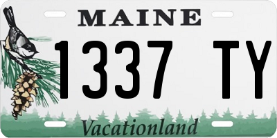 ME license plate 1337TY