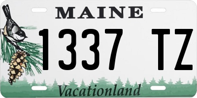 ME license plate 1337TZ