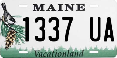 ME license plate 1337UA