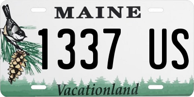 ME license plate 1337US