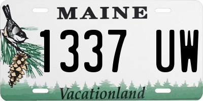 ME license plate 1337UW