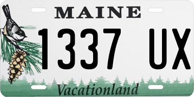 ME license plate 1337UX