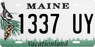 ME license plate 1337UY