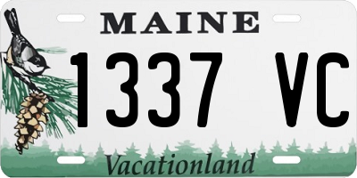 ME license plate 1337VC