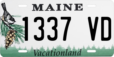 ME license plate 1337VD