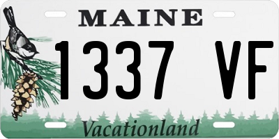 ME license plate 1337VF