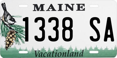 ME license plate 1338SA