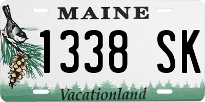 ME license plate 1338SK