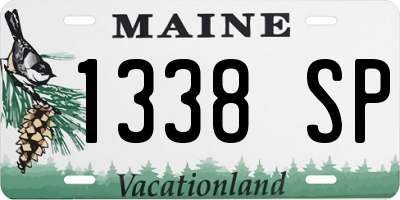 ME license plate 1338SP