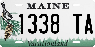 ME license plate 1338TA