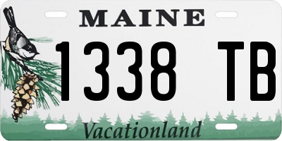 ME license plate 1338TB