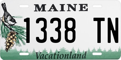 ME license plate 1338TN