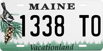 ME license plate 1338TO