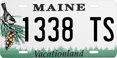 ME license plate 1338TS