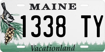 ME license plate 1338TY